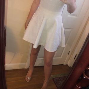 White skirt with floral detailing